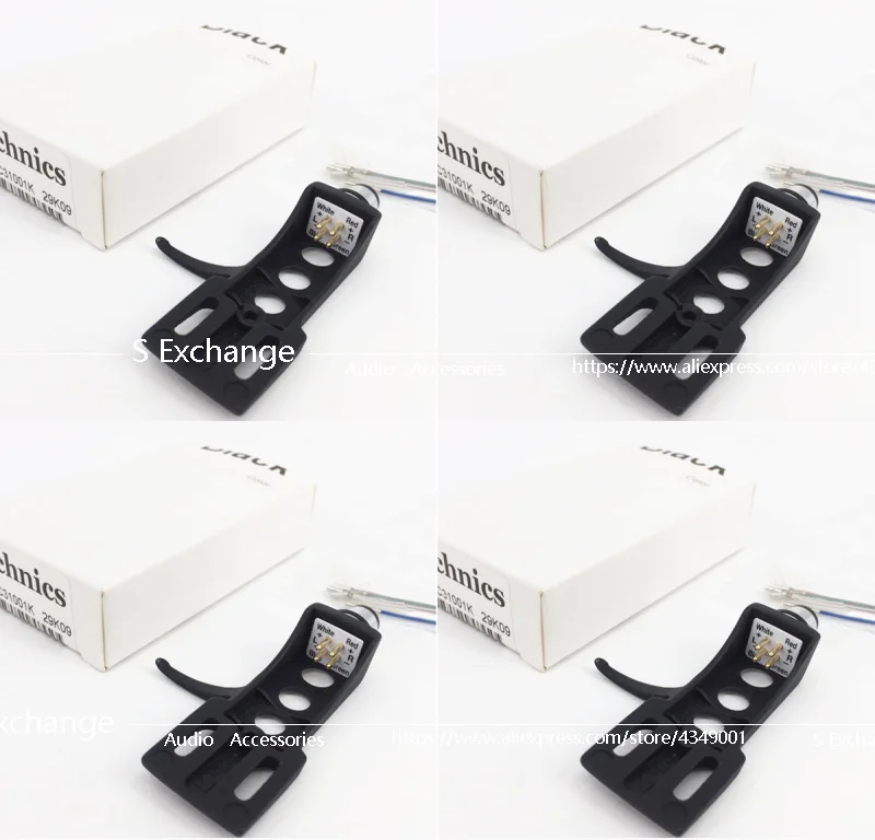 4 Sets/OEM-Phonokartuschen-Plattenspieler-Headshell CN5625, kompatibel mit Technics1200 1210, Schwarz (kein Stift im Lieferumfang enthalten).