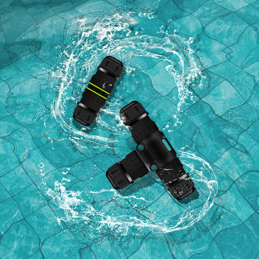 Outdoor IP68 Eeletrical Cable Waterproof Connector 2 Pin 3Pin Wire Connector For LED Garden Lamp Connector