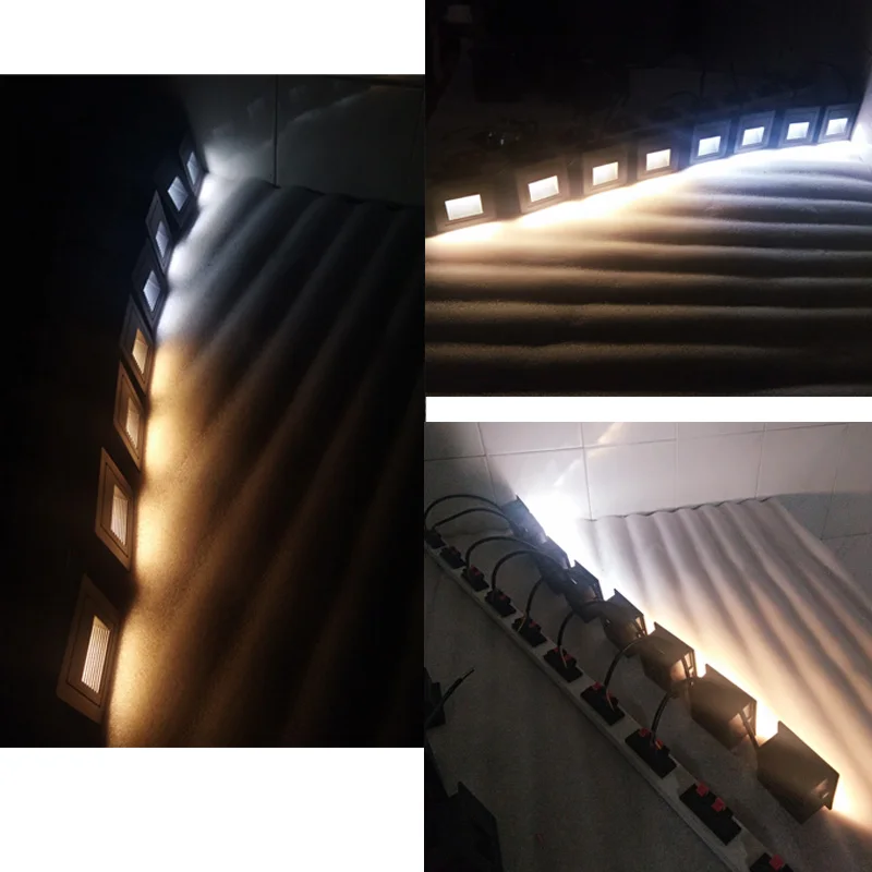 Dimmable LED Wall lamp 5W IP65 LED Stair Light Step Light Recessed buried lamp indoor/ outdoor Waterproof Staircase Step lights