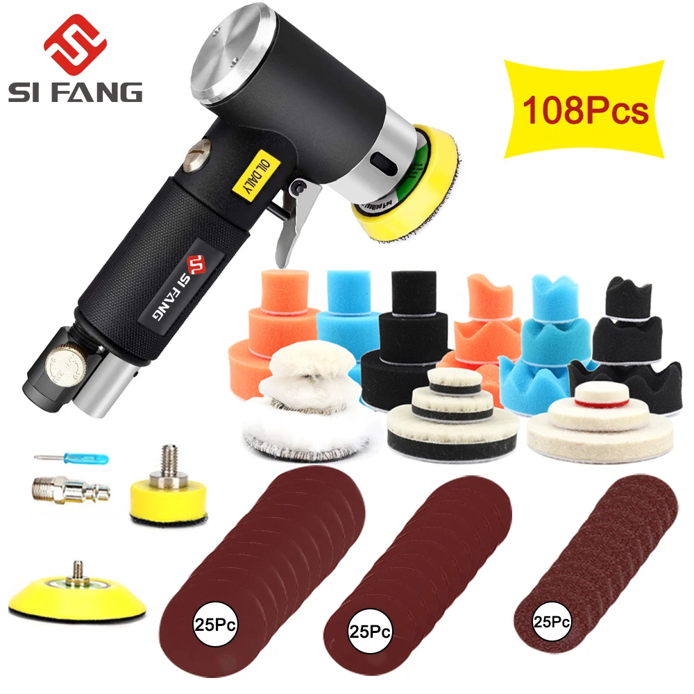 1/2/3 Inch Random Orbit Air Sander Mini Pneumatic Grinding Machine for Car Polishing High Speed Air Powered Sanding Polisher NEW