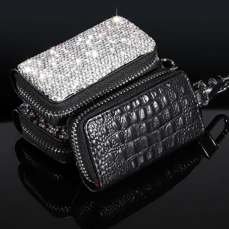 1 Pcs Men & Women Car Key Bag Wallet Crystal Key Case Fashion Housekeeper Holders Luxury for BMW LADA Accessories