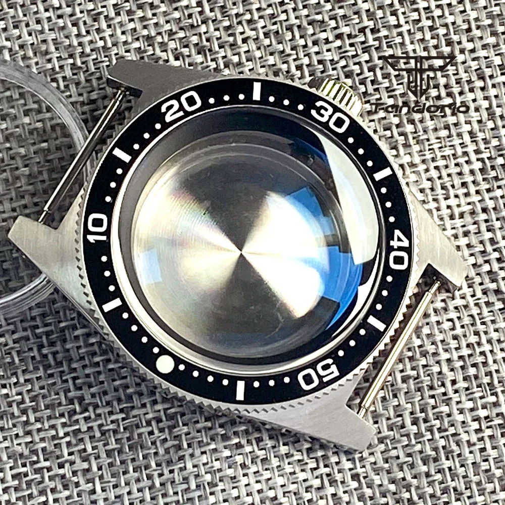 41mm 62MAS 300M Diver Watch Case Fit NH35 NH36 NH34 ETA2824 PT5000 Domed/Flat Sapphire Crystal Ceramic Bezel Silver/Black Ring