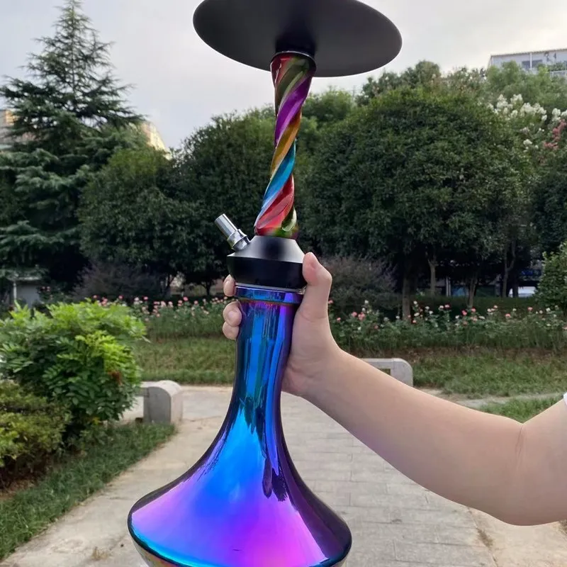 Arab Glass Hookah Colorful Model High Quality Shisha Set Shining Base Nargile Sheesha Narguile Chicha Cachimbas