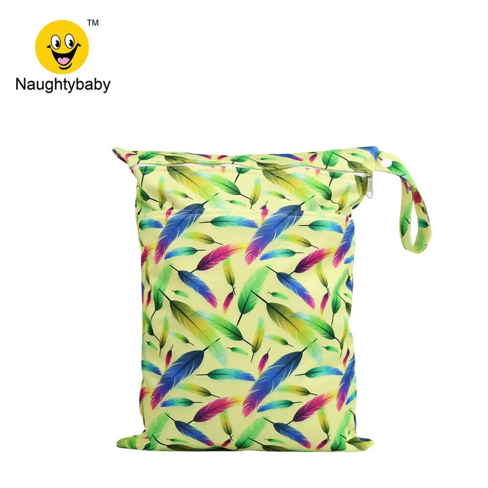 New Arrival Wet Dry Bag With Two Zippered Baby Diaper Bag Nappy Bag Waterproof Reusable Washable 30pcs/lot