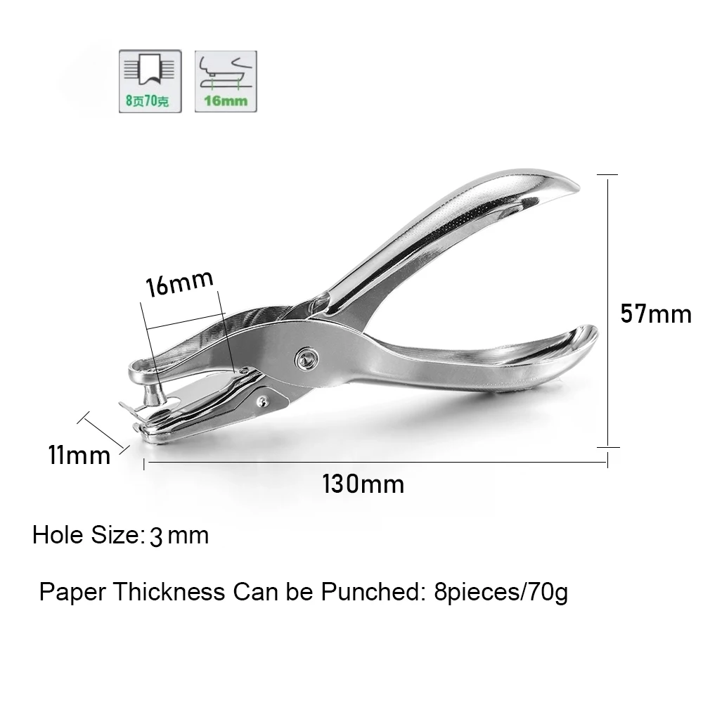1 Pcs Metal Hand Paper Punch Craft Sheet Single Hole Puncher For Earring Necklace Scrapbooking Punches Materials 3/6mm Hole Size