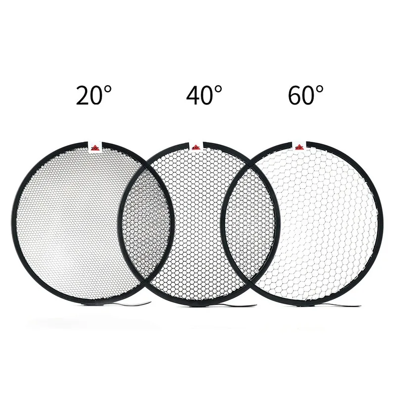 Soonpho 7 inch Bowens Mount Standard Reflector Diffuser Lamp Shade Dish Honeycomb Grid for Soft Light Photographic Studio Kits