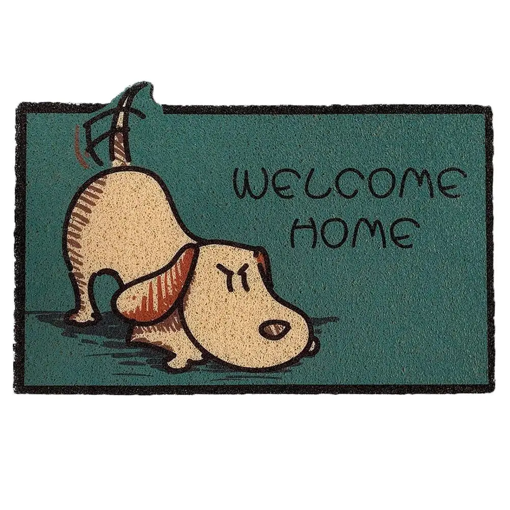 Cute Welcome Doormats For Front Door Outdoor For Entrance Heavy Duty Doormat Puppy Cat Animal Floormat Easy Clean Shoes Scraper