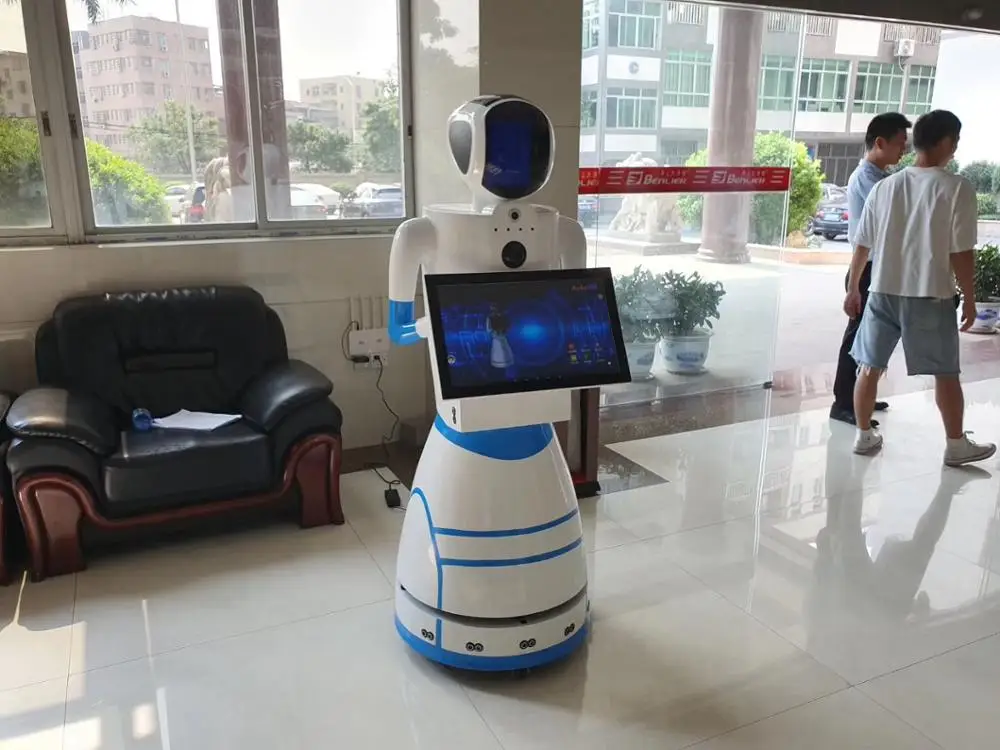 Hotel school hospital library Exhibition show conversation robot Humanoid facial recognition reception Robot Voice guide robot