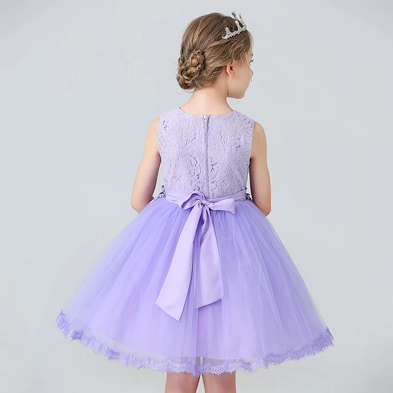 Girl\'s Princess dress Children\'s Day Birthday Party Lace Bubble skirt Summer style Dress