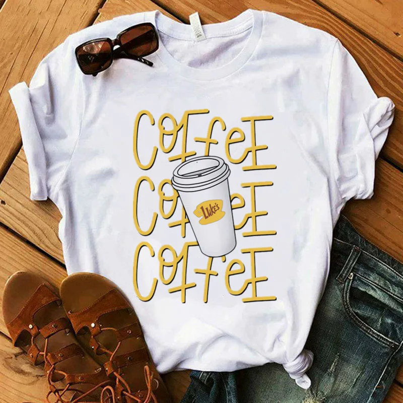 Coffee Gilmore Girls T Shirt Print magliette divertenti donna estate Casual manica corta vestiti femminile o-collo maglietta Luke\'S Top