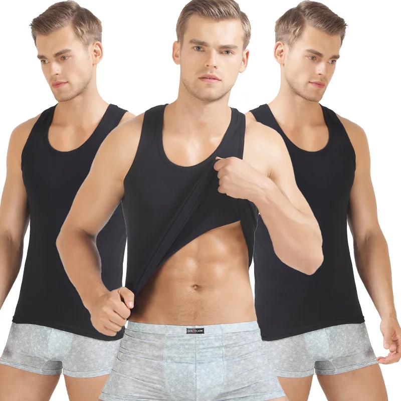 3Pcs Summer Men Vest Cotton Underwear For Mens Undershirt Transparent Shirts Male Tank Top Bodyshaper Fitness Wrestling Singlets