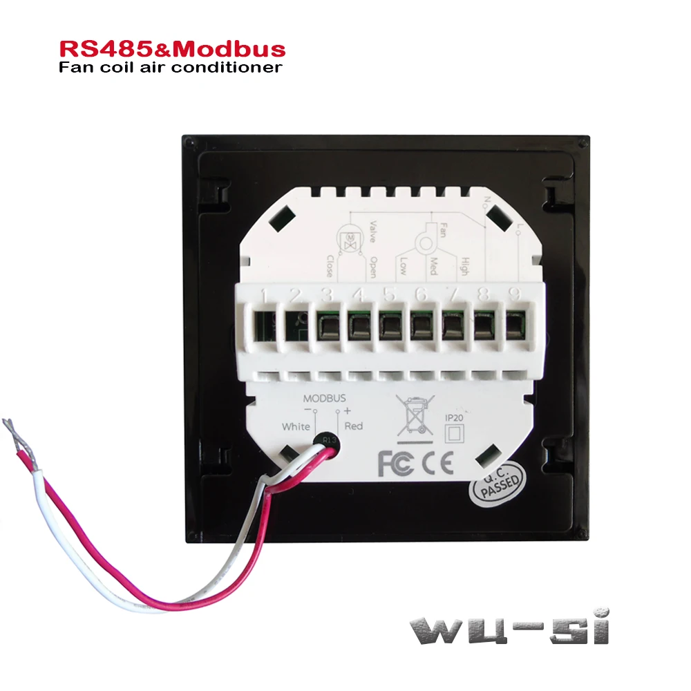 Modbus& RS485 RTU communication 2Pipe thermostat，heat or cool 95-240VAC,Optional 24VAC