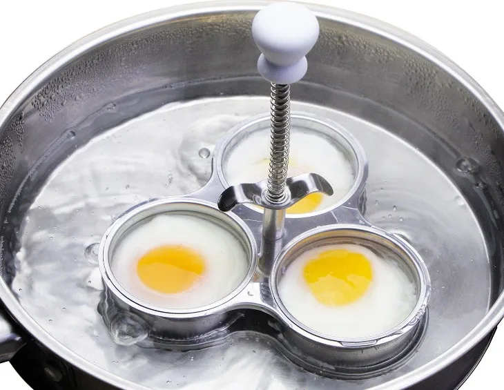 Non-stick  1PC Stainless Steel Egg PoacherEgg Cooker Poached Baking Kitchen Tool Pancake Maker  Steamer Cookware