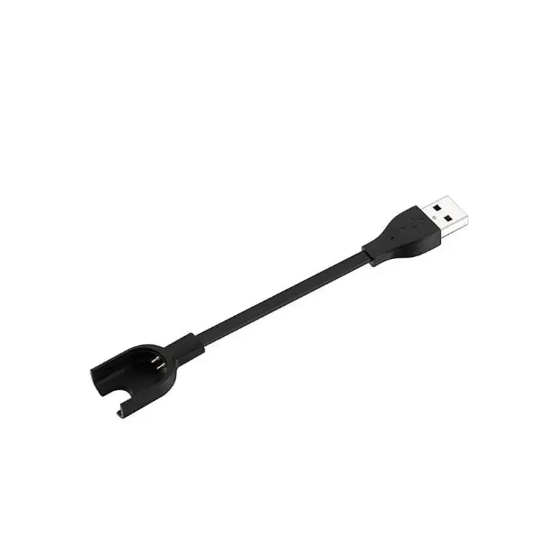 1 pçs relógio inteligente substituição carregador com fio banda inteligente pulseira inteligente adaptador de carregamento usb para xiaomi mi banda 3 todo preto