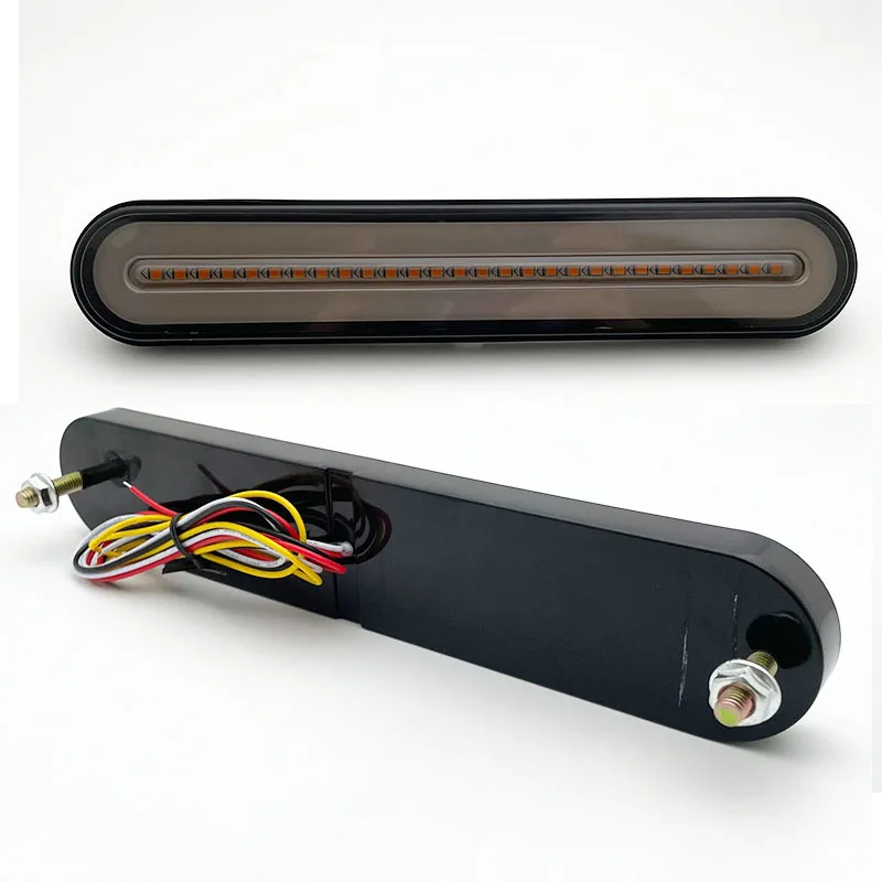 2Pcs Waterproof LED Trailer Tractor Truck Tail Light 3 in1 Neon Brake Stop Turn Signal Boat Car Flowing Water Rear Lamps 12V 24V