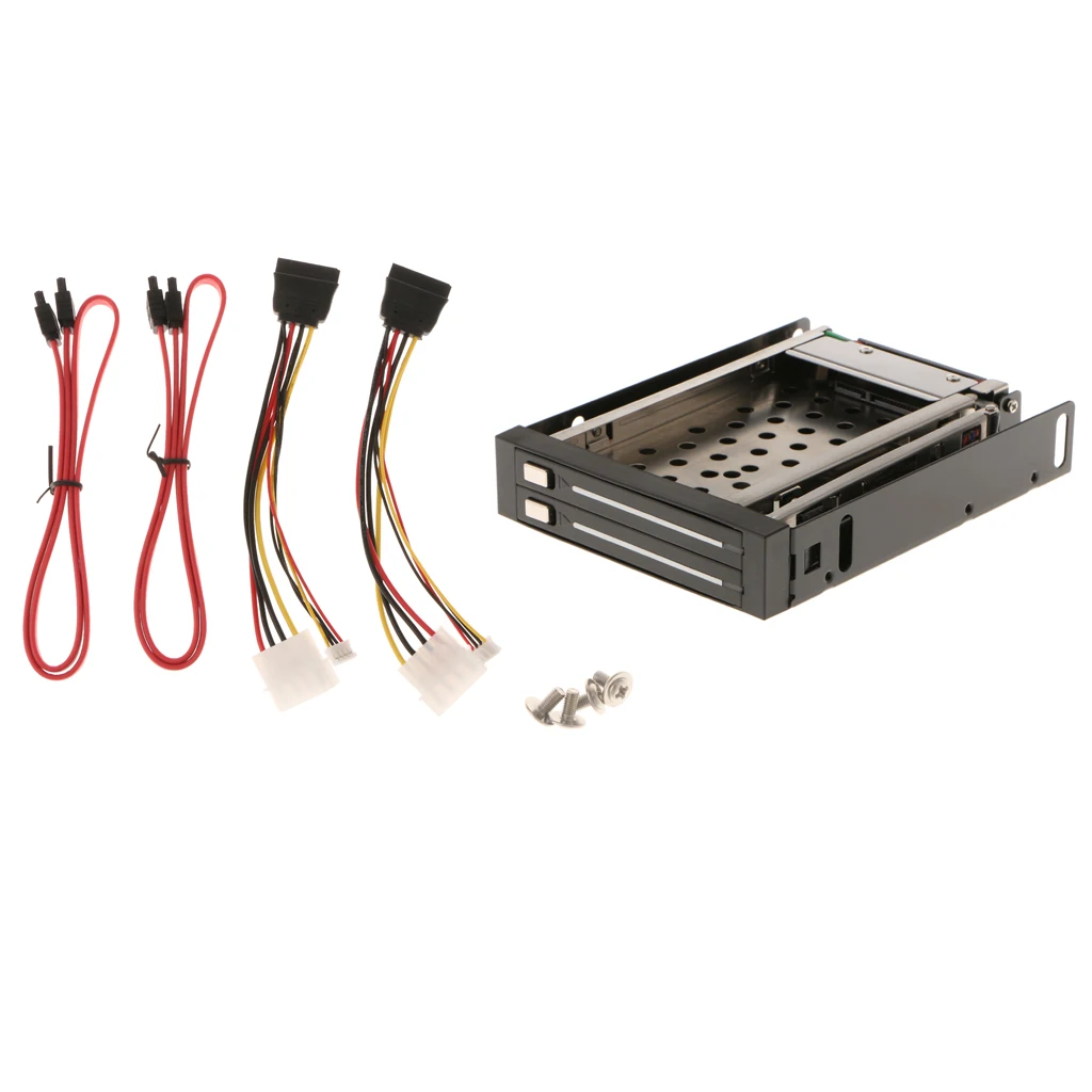 2.5'' Trayless Hot Swap SATA Mobile Rack Backplane Two Drive SATA Enclosure