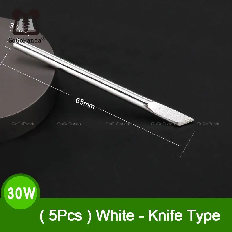 교체 납땜 인두 팁, 환경 보호 납땜 도구, 무료 배송, 30W, 40W, 60W, 5 개