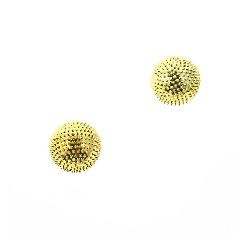 2Pcs/Set 4.5cm Gold Metal Relief and Deep Tissue Magnetic Hand Massager Roller Ball