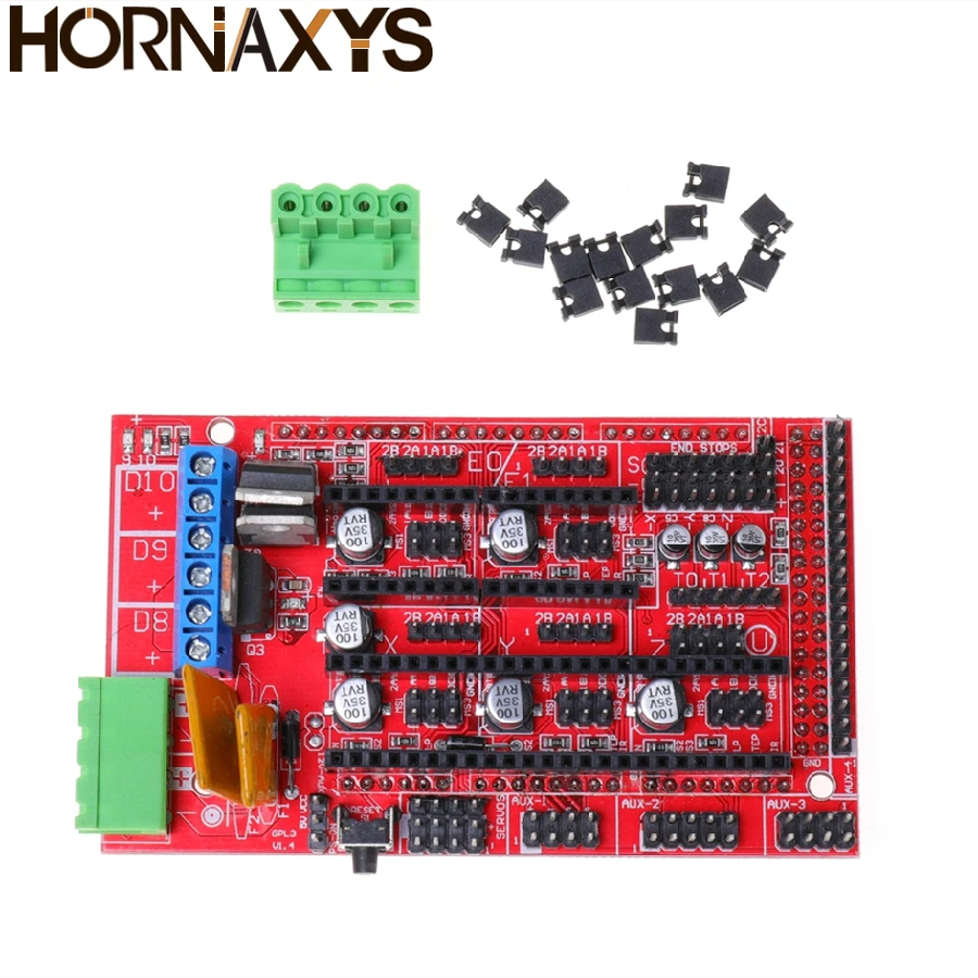 Ramps 1.4 1.5 1.6 히트 싱크가있는 확장 제어판 업그레이드 된 램프 1 4/1 5/1 6 arduino 3D 프린터 보드 용