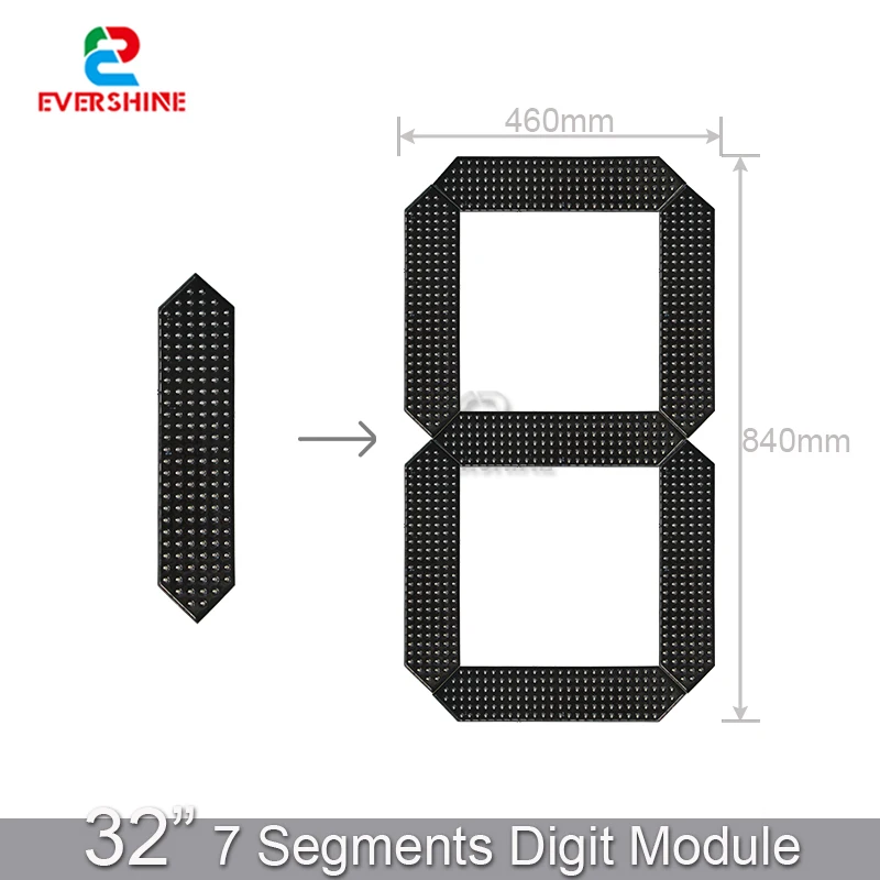 Placa Digital de 32 pulgadas para exteriores, tablero Digital de 7 segmentos para Estación de Servicio LED, señales de precio de combustible diésel