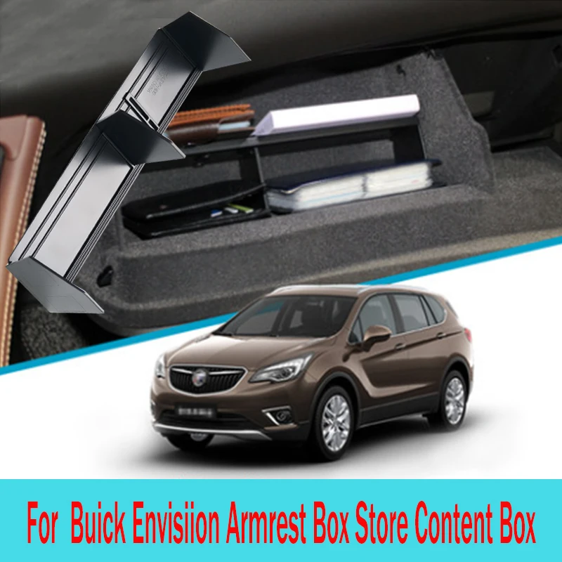 For Buick Envision 2015 2016 2017 2018 2019 2020 ABS Material Co-pilot Glove Box Partition Interior Interval Storage Box