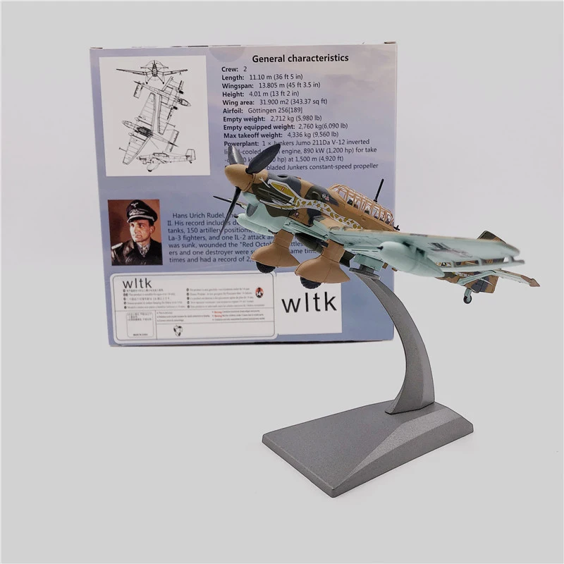 JASON TUTU 1/72 Scale Plane Model German Fighter Army Stuka JU-87 ​Aircraft Model Drop shipping