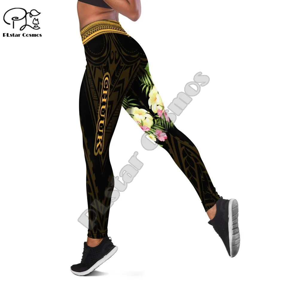 Ilha polinésia chuuk país cultura tribal retro harajuku 3dprint mulher sexy engraçado casual leggings yoga ternos de fitness a1