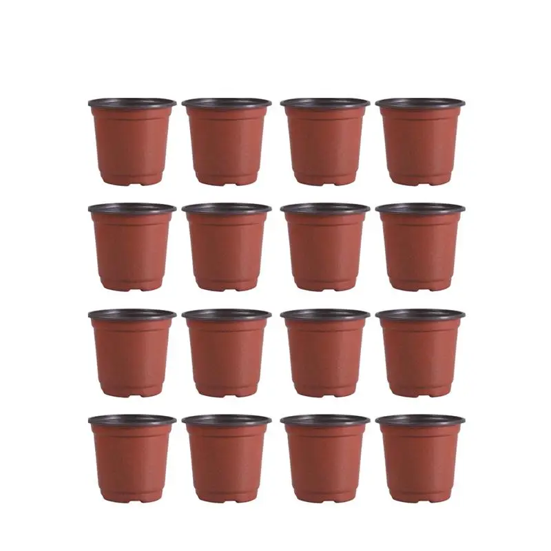 

30/50/100PCS Plastic Flowerpot Breathable Garden Plants Flower Pot Succulents Flower Pot Basin Pot - Diameter 150/120/100/90mm