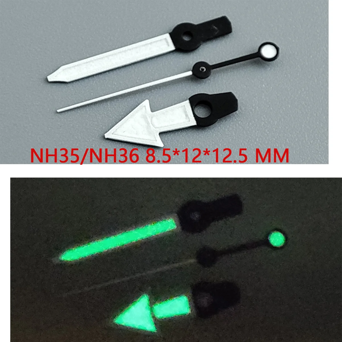 Watch accessories watch pointer NH35 hands pointer green super luminous, suitable for NH35, NH36 movement A44