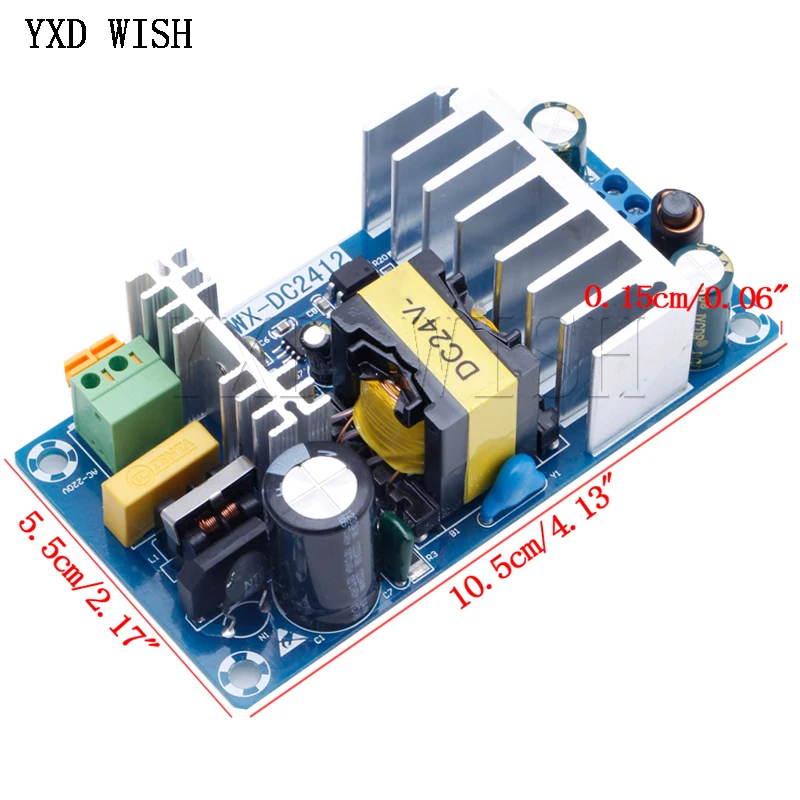 Power Supply Module AC 110V 220V to DC 24V 6A AC-DC Switching Power Supply Board AC-DC 24V 4A 6A Switch Circuit Board 85V-256V