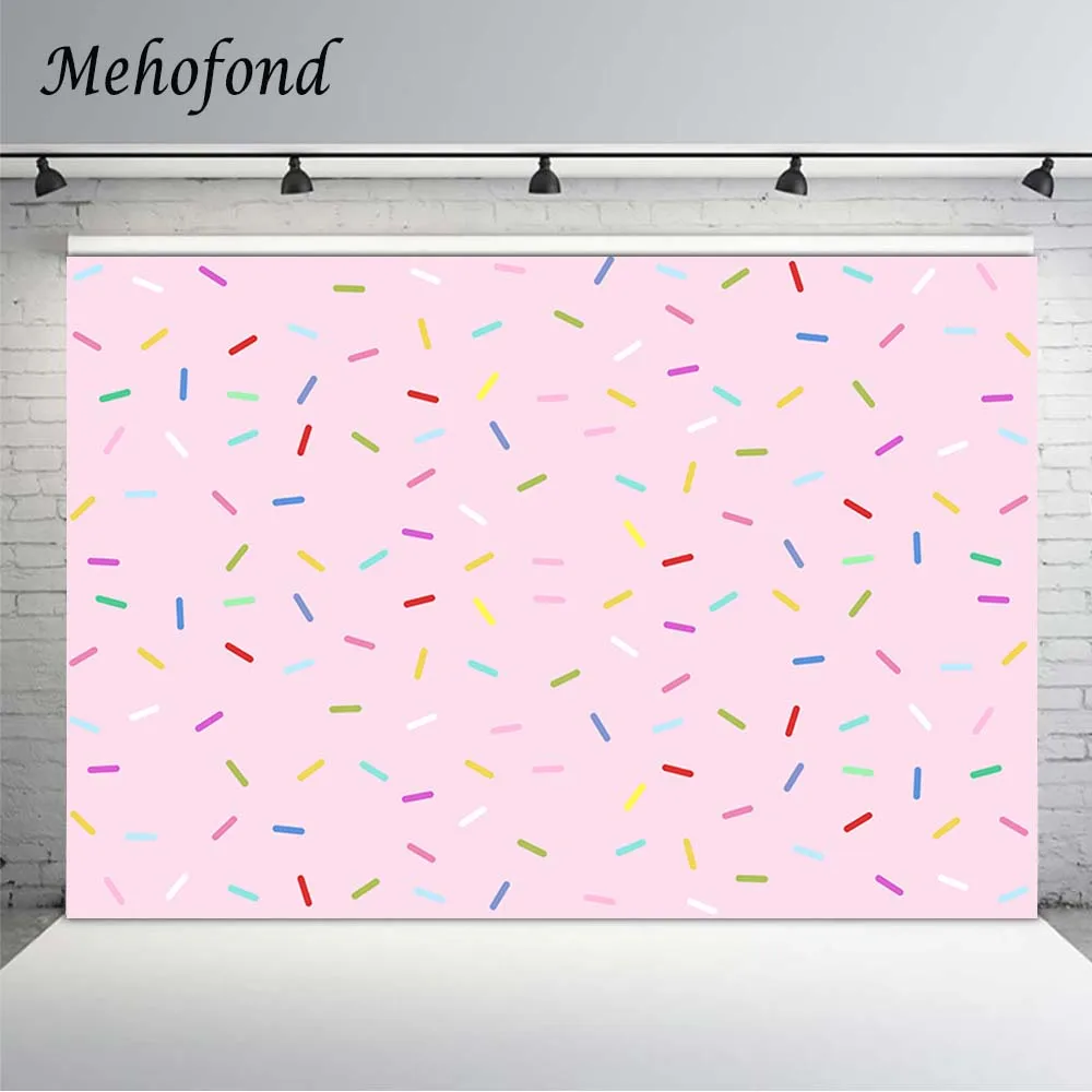 

Mehofond Donut Photography Backdrop Cake Smash Birthday Party Pink Girl Baby Shower Candy Bar Background For Photo Studio Vinyl
