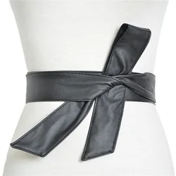 Frauen Gürtel Bowknot Gürtel für Frauen länger schnüren pu Leder Bund Taillen bund Damen Kleid Dekoration Kleidung Accessoires