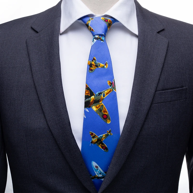 Tailor Smith Silk Bird Necktie Mens Fancy Animal Tie Printed Suit Dress Casual Party Necktie Cravat Hunting Shooting Accessory