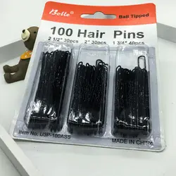 100pcs U Shape Hair Clips Bobby Pins For Women Girls Bride Hair Styling Accessories Black Gold Brown Hairpins Metal Barrettes