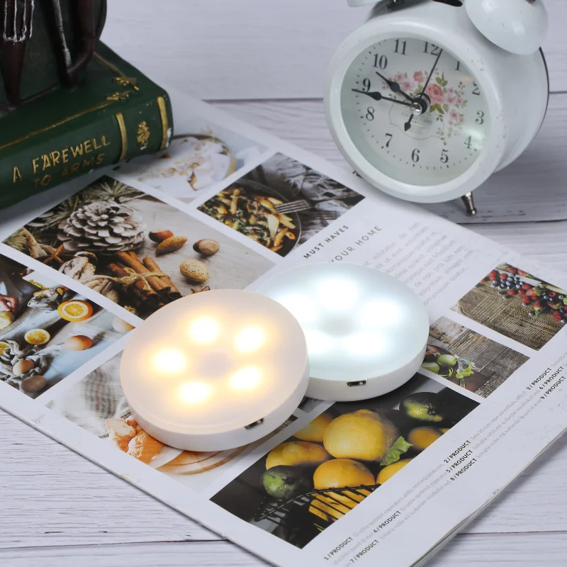 Night Lights USB Rechargeable LED Wall Lamp Touch Sensor Child Bedside Lamp Wireless Magnetic Light Dimmable Bedroom Nightlight