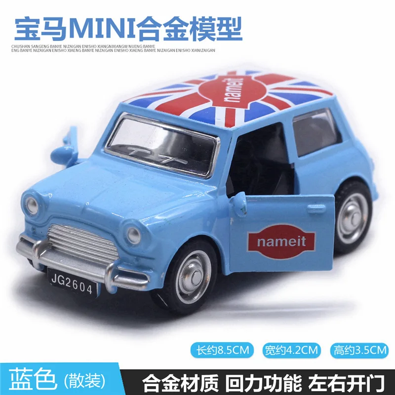 New arrival Multicolor 1:43 Scale Mini Cooper S Alloy Die cast Car Model With Pull Back Toys For Birthday Gift Toy Collection