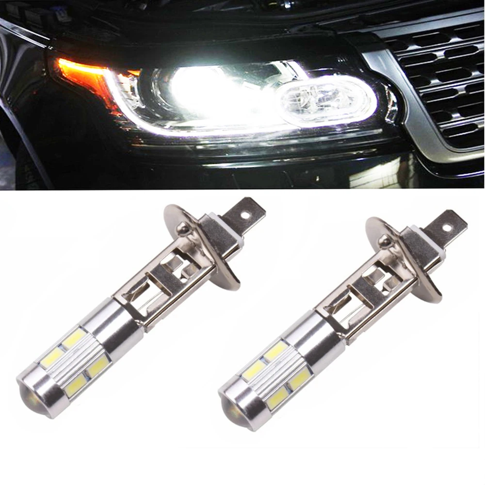 

1pc H1 LED Car Lamp Fog Driving Light Bulb Headlight Headlight Driving Bulb Car Accessories 6000K DC 12V 5630 SMD 10 LED H1