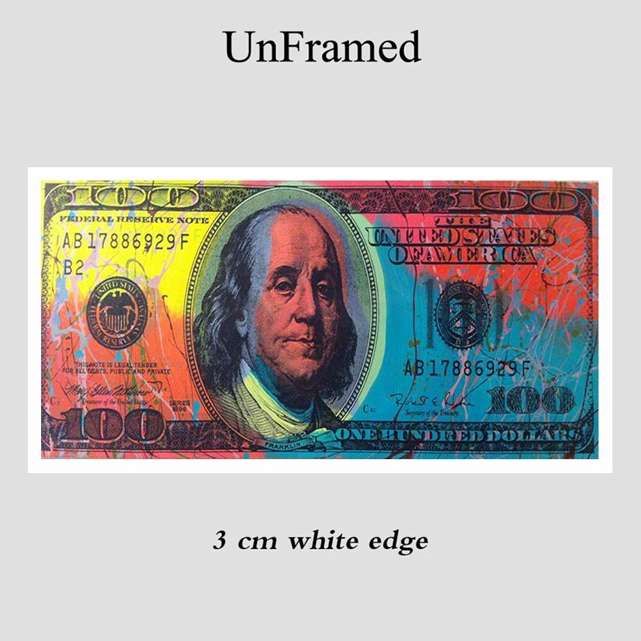 Modular Pictures Canvas HD Prints Paintings 1 Pcs Dollar Bill Cash American Currency Money Poster Home Decorative Wall Artwork