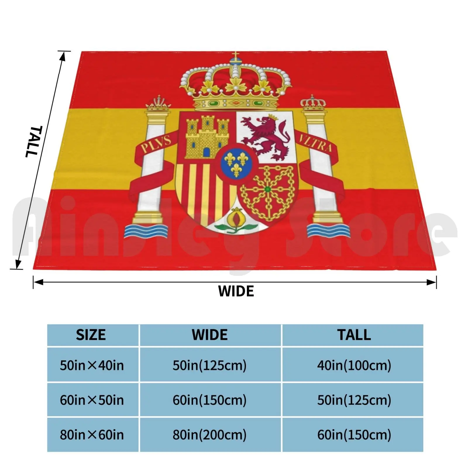 Spanish Coat Of Arms Flag Blanket Fashion Custom Spain Spanish Flag Coat Of Arms Iberia Hispanic I Love