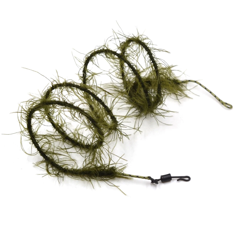 MNFT 1Pcs Carp Fishing Weed Link Leadcore Line Leader Camo Weed Effect Lead Core Carp Hair Rigs Tackle