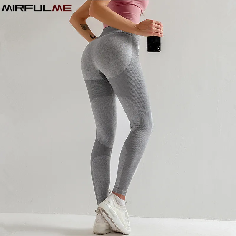 

Yoga Pant Women Seamless Leggings Sport Woman Hit Color Running Trouser High Waist Gym Pant Femme Fitness Tights Elastic Leggins