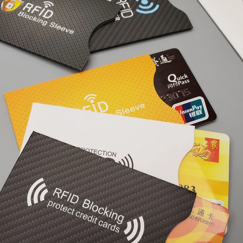 10pcs 안티 Rfid 지갑 차단 리더 잠금 은행 카드 홀더 Id 은행 카드 케이스 보호 금속 신용 카드 홀더 알루미늄