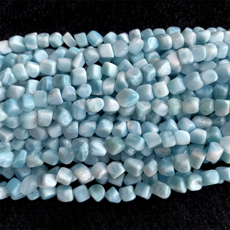 Blue Larimar Necklace Bracelets Earrings Ring Irregular Nugget Beads For Jewelry Making Natural Gemstone Crystal image 3