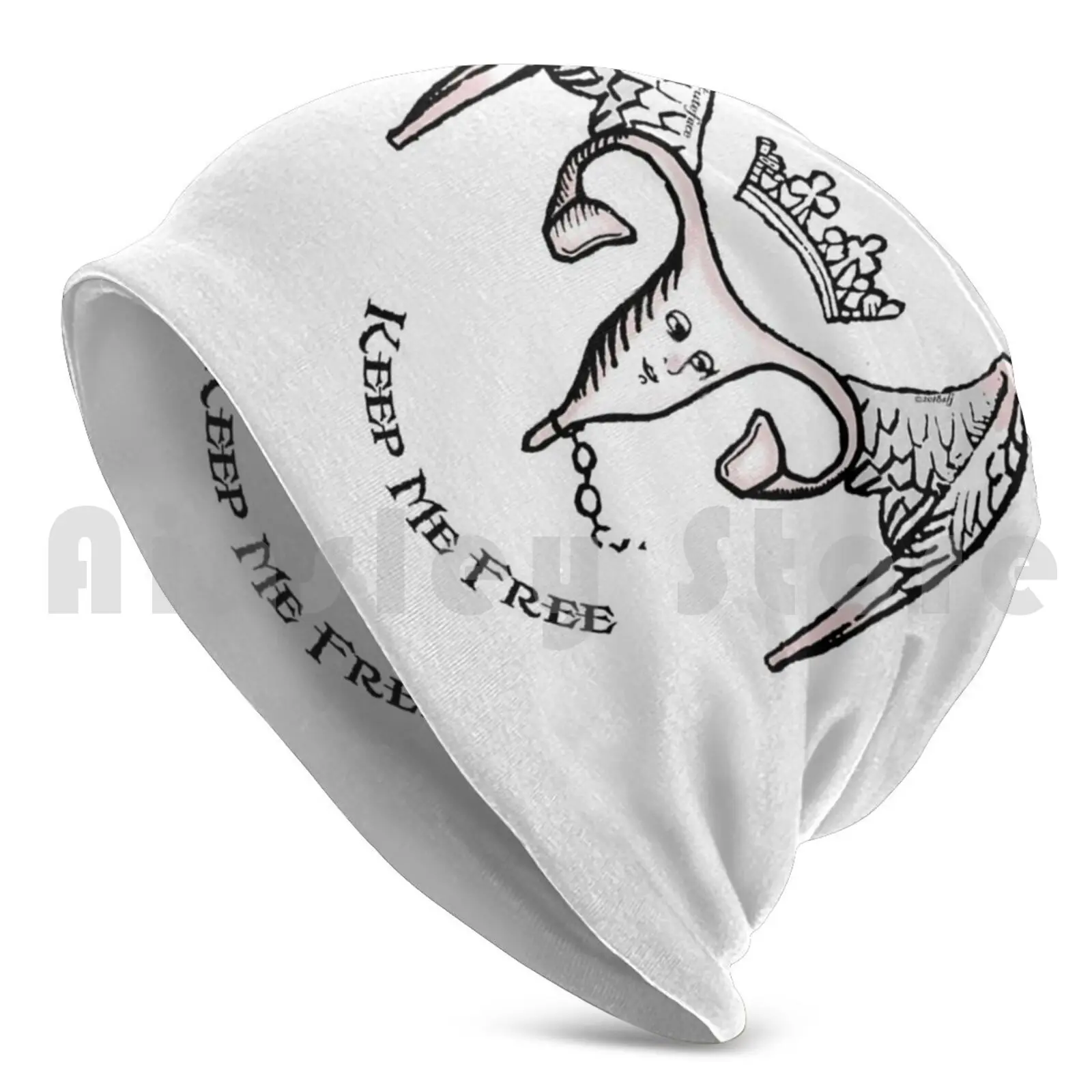 Keep Me Free-#uteface Beanie Hedging Cap DIY Print Cushion Womens Rights Feminism Uterus Abortion Rights Pro Choice