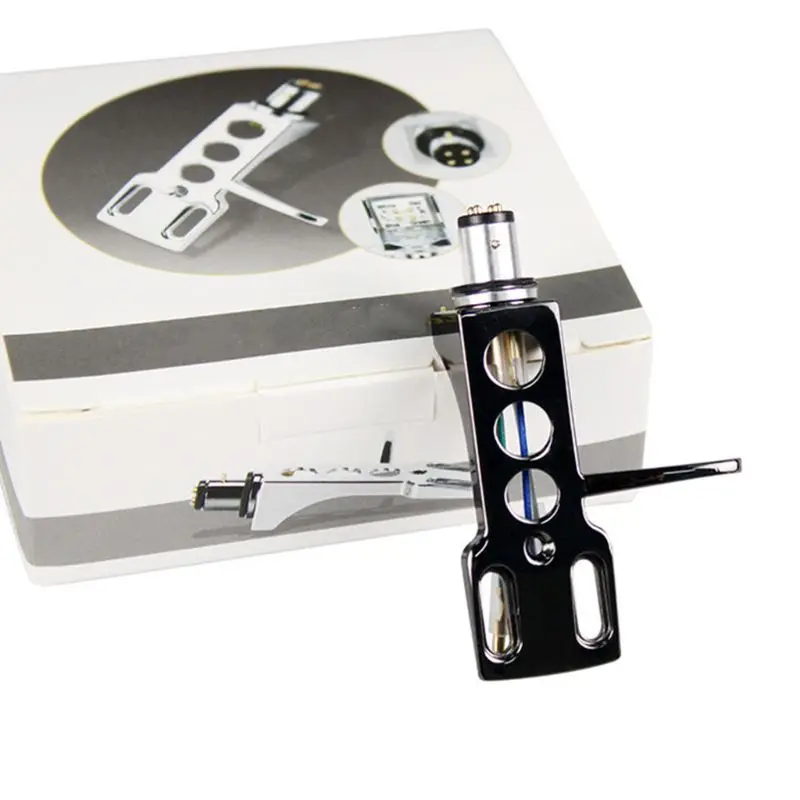 1Set Universal LP Disc Record Player Phono Turntable Headshell Cartridge Rack with 4 Leadwires for Direct-Drive Turntable