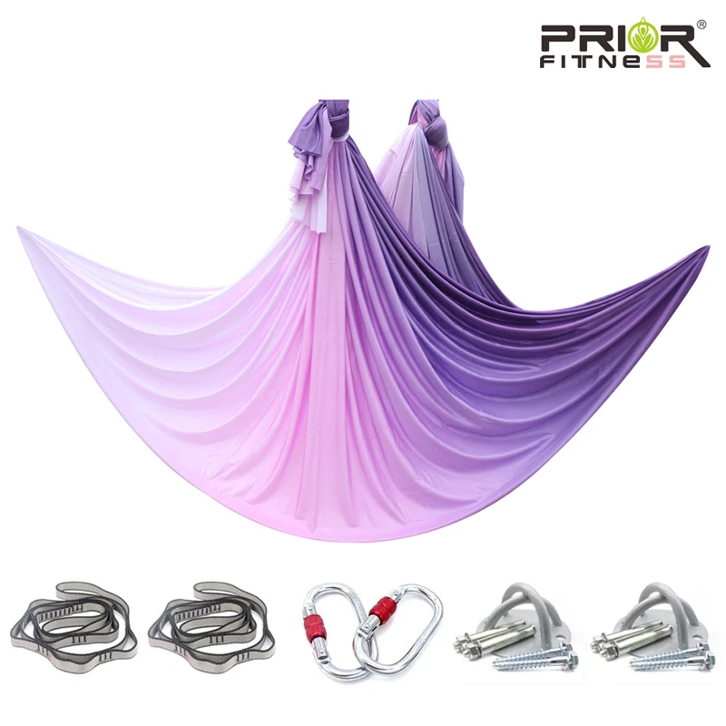 Aerial Yoga Hammock Set, Gradiente Médio, Elastic Sling, Stretch Belt, Estúdio de Yoga, Conjunto Completo de Acessórios, 6 m