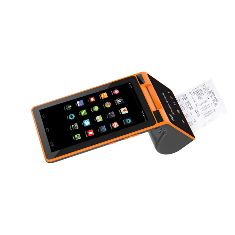 7 inch Dual Screen PDA Support NFC Read and Write Android System with 58mm Thermal Printer HS-900S