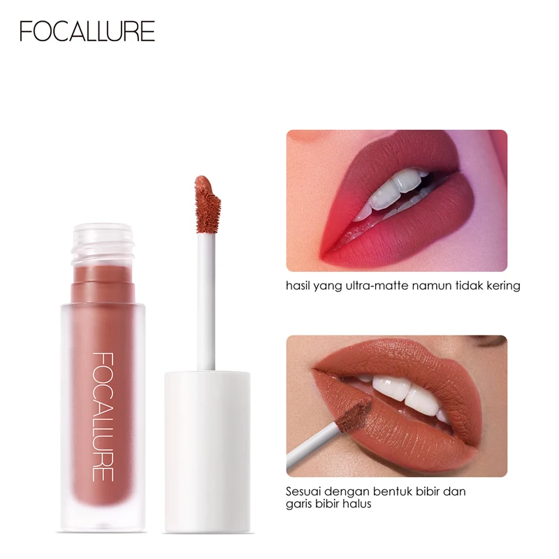 FOCALLURE lápiz labial brillo impermeable de larga duración maquillaje de labios húmedo lápiz labial líquido maquillaje cosmético FA134