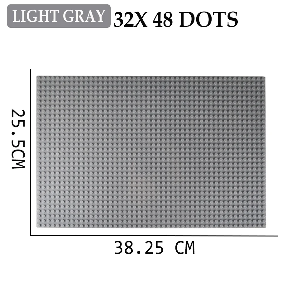 32*48 dots Big Size DIY Base Plate For Small Bricks Figures Baseplate Board Compatible City Building Blocks Kids Toys