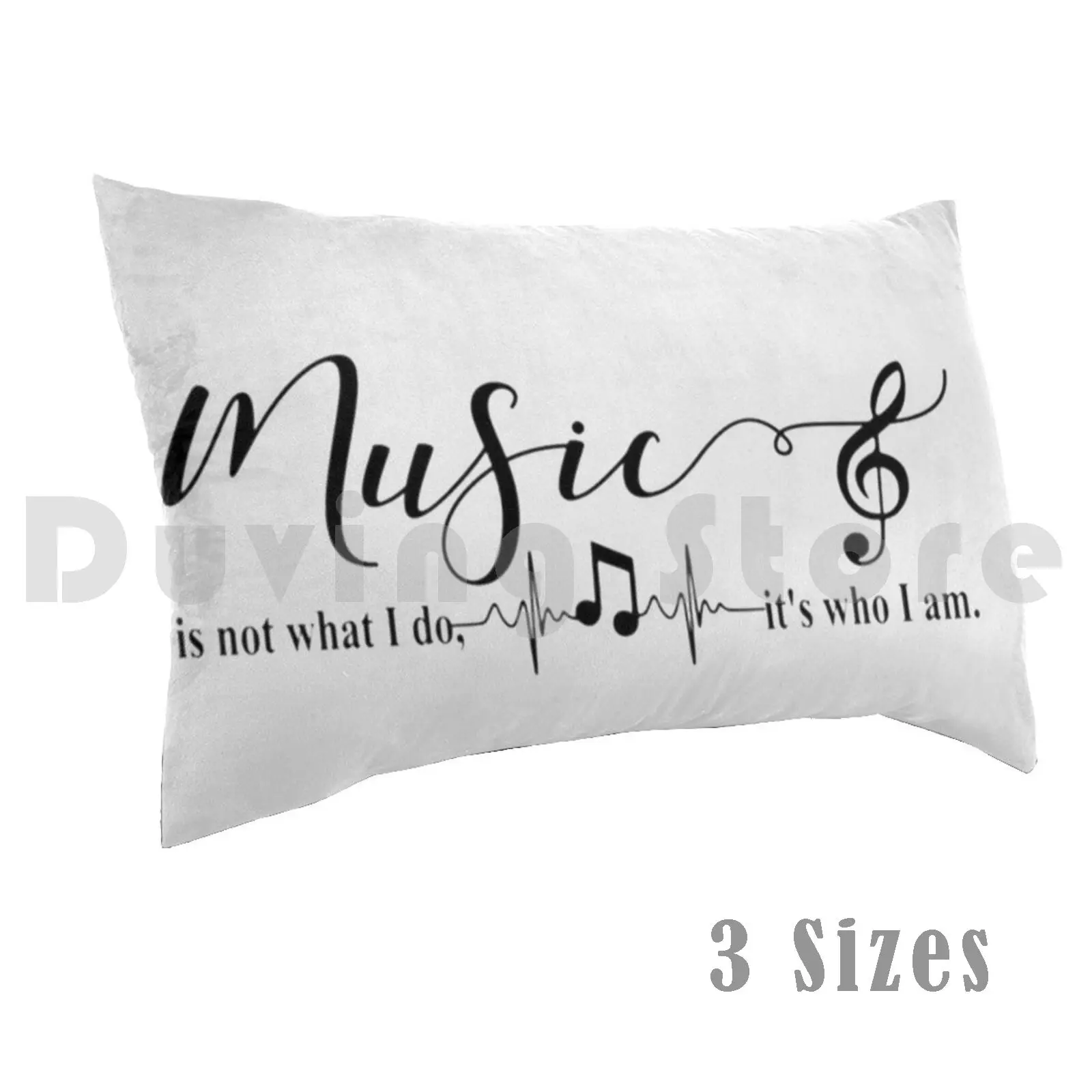 Music Is Not What I Do It's Who I Am Pillow Case Printed 50x75 Music Piano Keyboard Instrument Music Themed